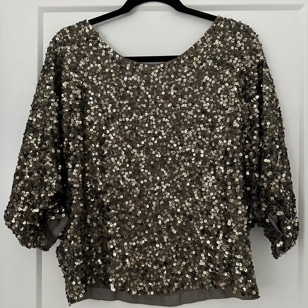 Vince Sequin Top Blouse Size Small